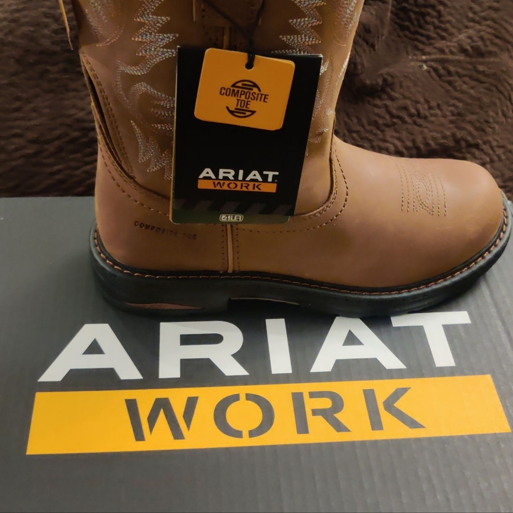 Ariat Work Composite Toe Boots 8.5 in Dusty Brown